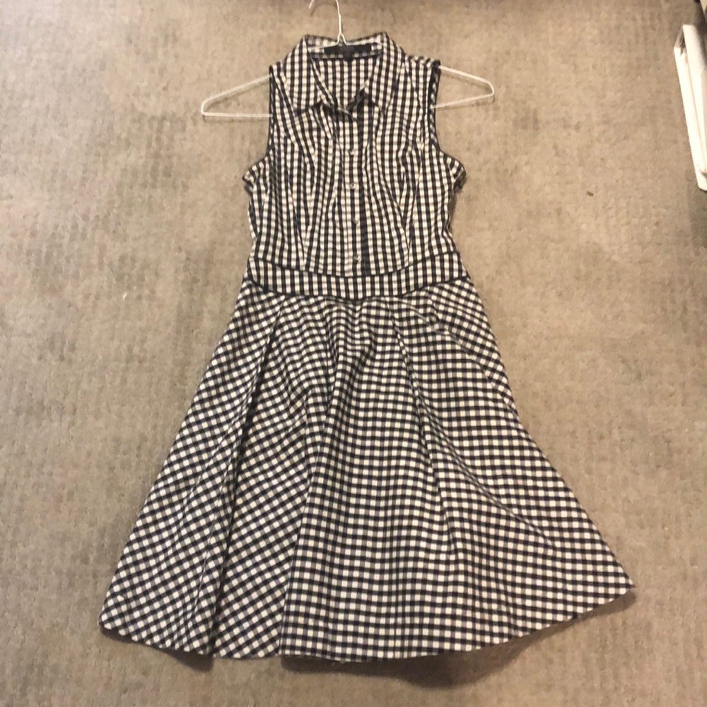 Guess black and white checker dress size 4.